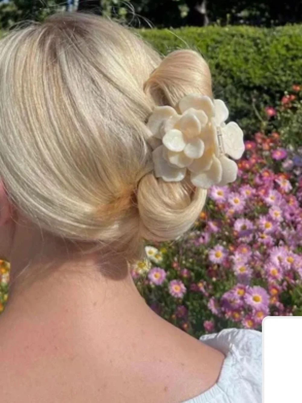 Solar Eclipse Origami Handmade Cream Gardenia Flower Hair Clip Claw Clip